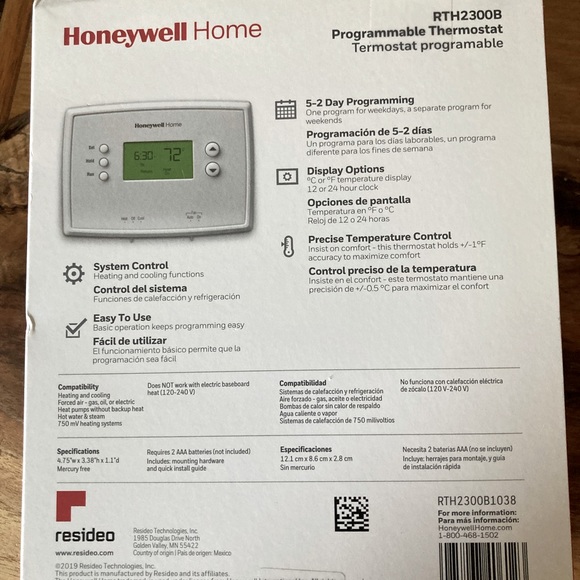 Honeywell Home Thermostat - Picture 3 of 5